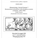 Historicising ‚Social Europe‘?